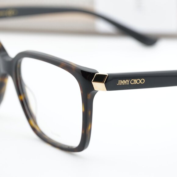 Jimmy Choo JC227 0086 00 Square 52mm Eyeglasses - Havana - Picture 7 of 10